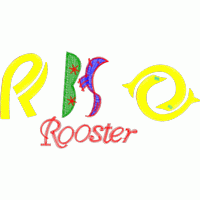 刺绣风格的“Rooster”标志 免费童装卡通花