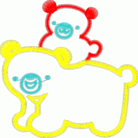 卡通熊图案刺绣设计 免费童装卡通花样