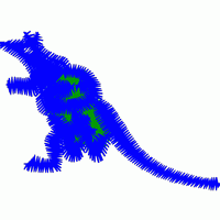 蓝色袋鼠3D模型 免费童装卡通花样