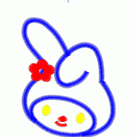 蓝色兔子卡通图案 免费童装卡通花样