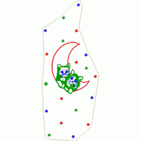 星空下的猫咪图案 免费童装卡通花样