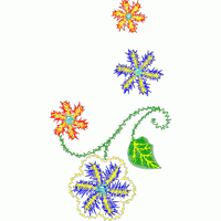 彩色花朵刺绣图案 免费童装卡通花样