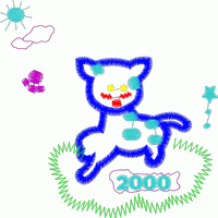 2000年卡通猫庆祝图 免费童装卡通花样