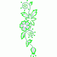 绿色植物刺绣图案 免费童装卡通花样