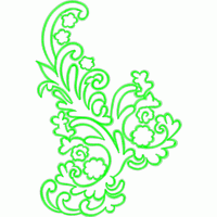 绿色刺绣花卉图案 免费童装卡通花样