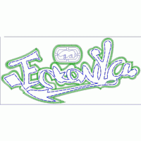 绿色蓝色刺绣风格文字设计 免费童装卡通花