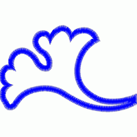 蓝色波浪形图案 免费童装卡通花样