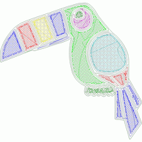 彩色 toucan 鸟形图案 免费童装卡通花样
