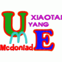 字母U和E装饰图案 免费童装卡通花样