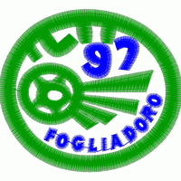 绿色徽章上的97与Fogliadoro 免费童装卡通