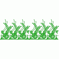 绿色植物刺绣花边图案 免费床上用品花边窗