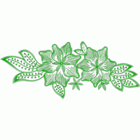 绿色刺绣花卉图案 免费床上用品花边窗帘