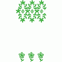 绿色植物刺绣图案设计 免费床上用品花边窗