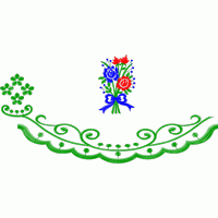 花卉刺绣装饰图案 免费床上用品花边窗帘