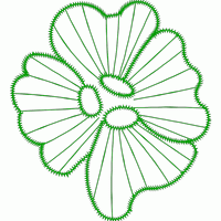 绿色刺绣花朵图案 免费床上用品花边窗帘