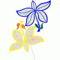 彩色刺绣花卉图案 免费床上用品花边窗帘