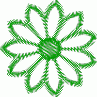 绿色刺绣花朵图案 免费床上用品花边窗帘