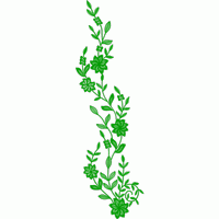 绿色植物刺绣图案 免费床上用品花边窗帘