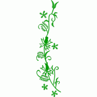 绿色藤蔓植物刺绣图案 免费中花系列5千-1万
