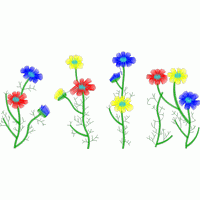 彩色花朵图案设计 免费中花系列5千-1万针
