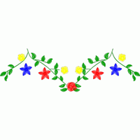 彩色花卉刺绣图案 免费中花系列5千-1万针