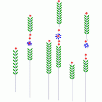 植物图案设计图 免费中花系列5千-1万针