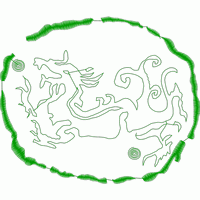 绿色线条构成的抽象图案 免费中花系列5千-1