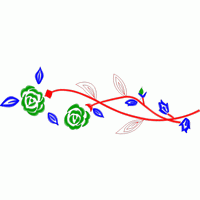 彩色刺绣花卉图案 免费中花系列5千-1万针