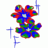 彩色刺绣花朵图案 免费中花系列5千-1万针