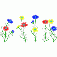 彩色花朵图案设计 免费中花系列5千-1万针