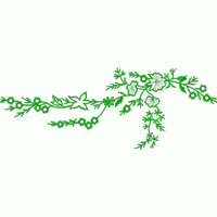绿色植物刺绣图案 免费中花系列5千-1万针