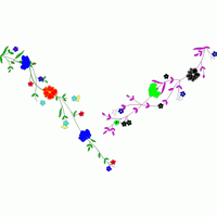 彩色刺绣花卉图案 免费中花系列5千-1万针