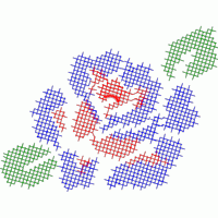 十字绣花朵图案 免费中花系列5千-1万针
