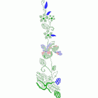 植物图案刺绣设计图 免费中花系列5千-1万针