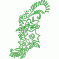 绿色刺绣植物花纹图案 免费中花系列5千-1万