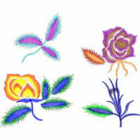 彩色刺绣花卉图案集合 免费中花系列5千-1万