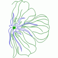 绿色与蓝色箭头构成的抽象花朵 免费中花系