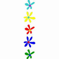 五朵彩色花瓣状图形 免费中花系列5千-1万针