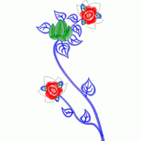 刺绣玫瑰花图案设计 免费中花系列5千-1万针