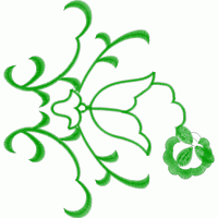 绿色植物刺绣图案 免费中花系列5千-1万针