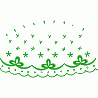 绿色刺绣花边图案 免费中花系列5千-1万针