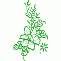 绿色植物刺绣图案 免费中花系列5千-1万针