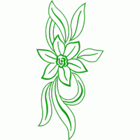 绿色刺绣花卉图案 免费中花系列5千-1万针