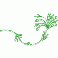 绿色刺绣植物图案 免费中花系列5千-1万针