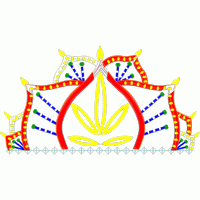 彩色刺绣莲花图案设计 免费大花系列1万针以