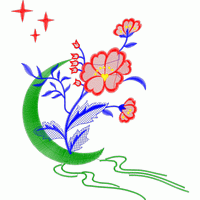 月桂花刺绣图案 免费大花系列1万针以上