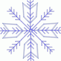 蓝色雪花图案设计 免费大花系列1万针以上