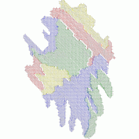 彩色像素化抽象地图 免费大花系列1万针以上