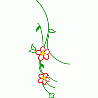 红色花朵藤蔓刺绣图案 免费大花系列1万针以