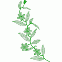 绿色植物刺绣图案 免费大花系列1万针以上